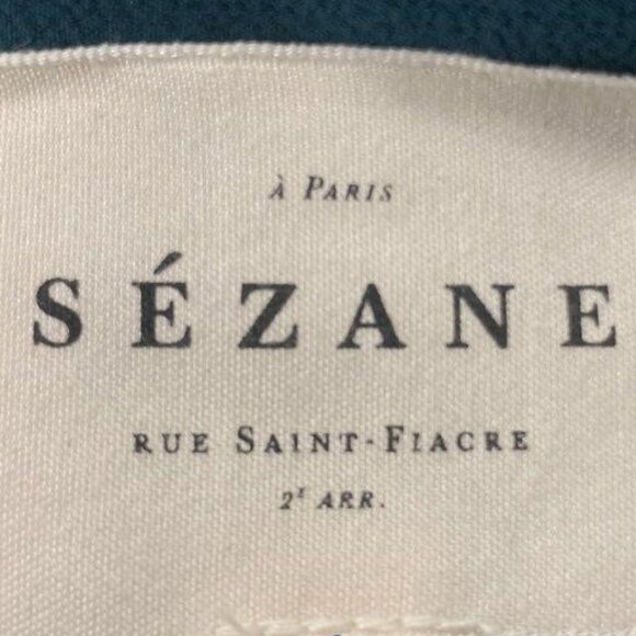 Sézane Camelia Bottle Green Lace Pleated Mini Dress Long Sleeve US 6/Fr 38 - Picture 7 of 7